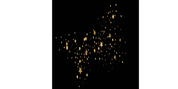 Abstrakter Stern Aus Konfetti Fallender Sternenhintergrund Zufällige Sterne Leuchten Auf — Stockvektor