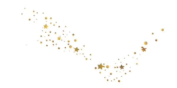 Sternkonfetti Goldener Lässiger Konfetti Hintergrund Helles Design Muster Vektorschablone Mit — Stockvektor
