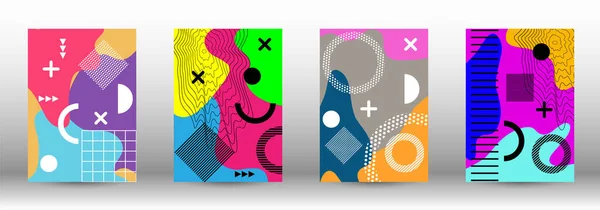 Moderne Abstrakte Vektor Banner Bunte Trendige Illustration Broschüre Kreatives Design — Stockvektor