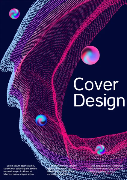 Design Couverture Artistique Couleurs Fluides Créatives Milieux Brochure Sonore Pour — Image vectorielle