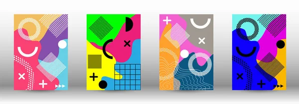 Memphiské Obálky Pozadí Moderní Abstraktní Vektorová Ilustrace Abstraktní Elegantní Zázemí — Stockový vektor