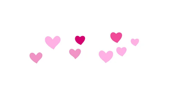Coeur Confettis Magnifiquement Chaotique Tomber Sur Fond Modèle Pour Affiches — Image vectorielle