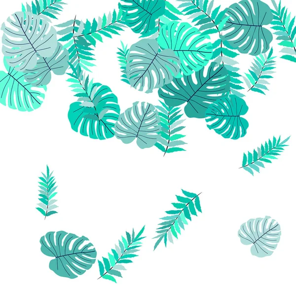 Motif Tropical Vecteur Feuillage Tropical Brillant Feuilles Monstère Design Impression — Image vectorielle