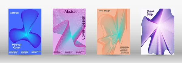 Couverture Vectorielle Minimale Ensemble Couvertures Abstraites Modernes Milieux Fluides Créatifs — Image vectorielle