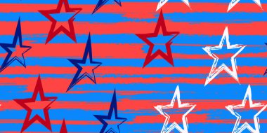 Boyalı yıldızlı Grunge çizgileri. Basit. Moda suluboya çizgili tasarım. Suluboya tarzında elle çizilmiş çizgiler. Kumaş, tekstil tasarımı, ambalaj kağıdı, kapak.