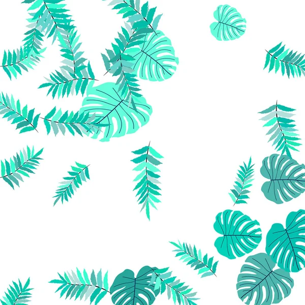Motif Tropical Vecteur Feuillage Tropical Brillant Feuilles Monstère Design Impression — Image vectorielle