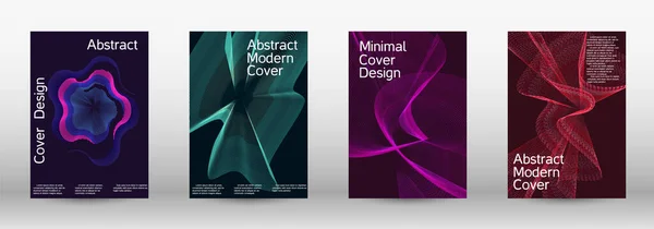 Plantilla Diseño Moderno Conjunto Cubiertas Abstractas Modernas Fondos Creativos Líneas — Archivo Imágenes Vectoriales