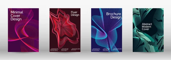 Moderne Designvorlage Eine Reihe Moderner Abstrakter Einbände Kreative Fließende Farben — Stockvektor
