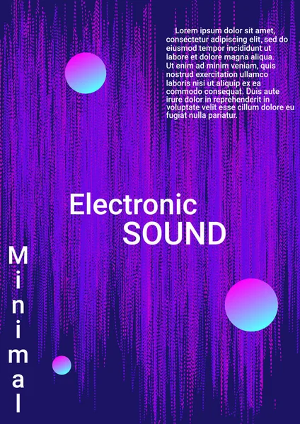 Minimum Vector Coverage Modern Abstract Background Sound Flyer Create Trendy — Stock Vector