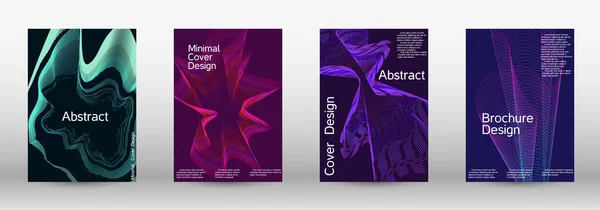 Plantilla Diseño Moderno Conjunto Cubiertas Abstractas Modernas Fondos Creativos Líneas — Archivo Imágenes Vectoriales