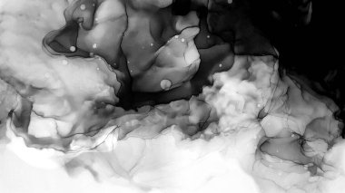 Gri tonlu Suluboya. Gouache 'nin gölgesi. Soyut baskı. Tekstil tasarımı için gri tonlu suluboya ile modern illüstrasyon. Gümüş lekeli yüzey. Soyut yazdırma.