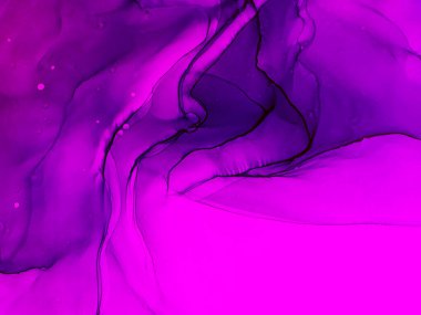 Mavi alkol mürekkebi. Magenta Dinamik Ürkütücü. Tasarımın için parlak pembe soyutlama. Mermer efektli modern suluboya.
