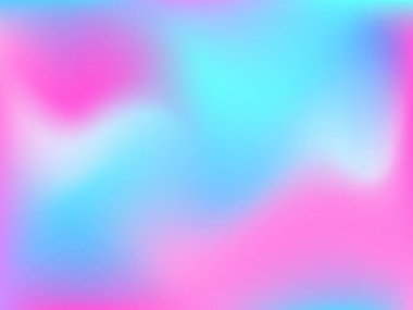 Sanal arkaplan. Bulanık geleceksel deseni olan parlak, pürüzsüz bir ağ. Moda reklam vektörü. Yazdırma ürünleri için yoğun holografik spektrum gradyanı,.