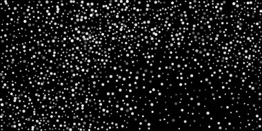 Siyah arka planda konfetilerin gümüş parlaklığı. Lüks arkaplan.