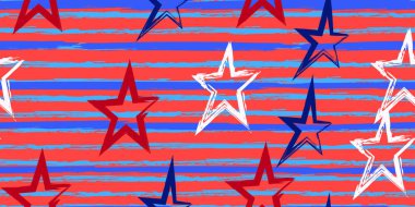 Boyalı yıldızlı Grunge çizgileri. Basit. Moda suluboya çizgili tasarım. Suluboya tarzında elle çizilmiş çizgiler. Kumaş, tekstil tasarımı, ambalaj kağıdı, kapak.