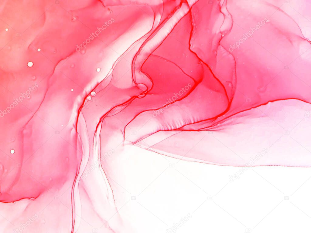 Woman alcohol ink.Gentle background for girl. A modern concept. Pink holiday parchment. Pink Fun Flow. Wine woman alcohol ink. 