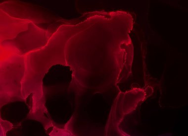 Suluboya girdap. Organik ince tuval. Arka planda güzel bir duman soyutlaması. Alkol mürekkebi. Soyut Ruhsal Akışkan.