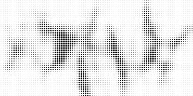 Noktalı yarım ton. Vektör. Posterler, web siteleri, web sayfaları, kartvizitler, kartpostallar, iç tasarım için modern arka plan. Punk, pop, grunge in vintage style Minimalizm