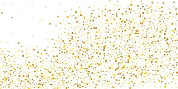 Goldenes Konfetti Auf Weißem Hintergrund Illustration Eines Tropfens Glänzender Teilchen — Stockvektor