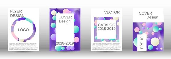 Liquid Poster Shapes Set Modern Abstract Covers Future Futuristic Template — Stock Vector