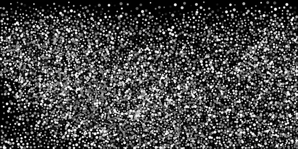 Silberner Konfettischimmer Auf Schwarzem Hintergrund Illustration Eines Tropfens Glänzender Teilchen — Stockvektor
