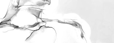 Gri tonlu Suluboya. Gouache 'nin gölgesi. Soyut baskı. Tekstil tasarımı için gri tonlu suluboya ile modern illüstrasyon. Gümüş lekeli yüzey. Soyut yazdırma.