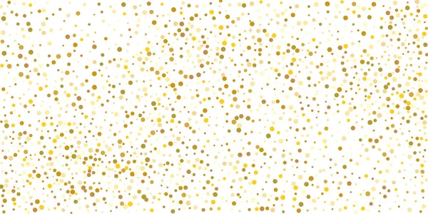 Goldenes Konfetti Auf Weißem Hintergrund Luxus Festlichen Hintergrund Dekorative Elemente — Stockvektor