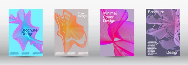 Moderne Designvorlage Eine Reihe Moderner Abstrakter Einbände Kreative Fließende Hintergründe — Stockvektor