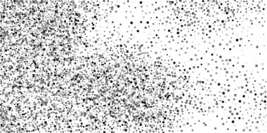 Beyaz arka planda konfetilerin gümüş parlaklığı. Parlak parçacıkların yansıması. Dekoratif unsur. Tasarım elementi. Vektör illüstrasyonu, EPS 10. 