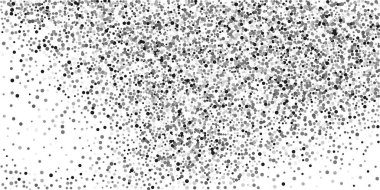 Beyaz arka planda konfetilerin gümüş parlaklığı. Parlak parçacıkların yansıması. Dekoratif unsur. Tasarım elementi. Vektör illüstrasyonu, EPS 10. 