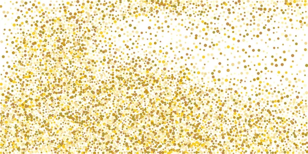 Goldenes Glitzerkonfetti Auf Weißem Hintergrund Illustration Eines Tropfens Glänzender Teilchen — Stockvektor