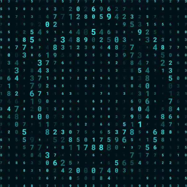 デジタル壁紙デザインのための現代的なデザイン コンセプトビジネスの背景 黒のネオン番号の概要技術的背景 ハッカーの概念のイラスト コンピュータコードデータ ベクトル — ストックベクタ