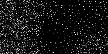 Siyah arka planda konfetilerin gümüş parlaklığı. Lüks arkaplan.