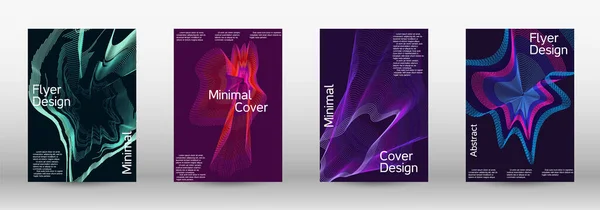 Moderne Designvorlage Eine Reihe Moderner Abstrakter Einbände Kreative Fließende Farben — Stockvektor
