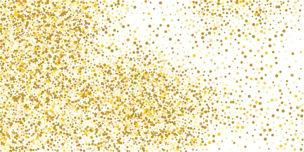 Goldenes Glitzerkonfetti Auf Weißem Hintergrund Illustration Eines Tropfens Glänzender Teilchen — Stockvektor