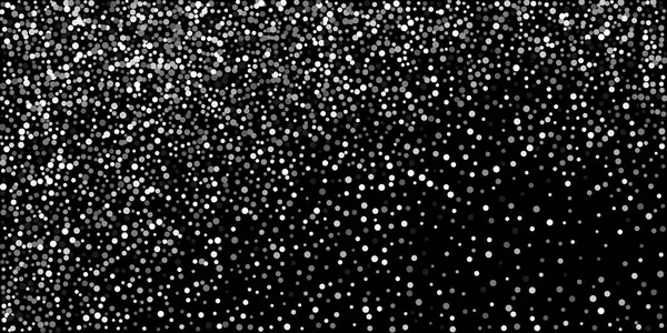 Confettis Paillettes Argentées Sur Fond Noir Fond Fête Luxe Elément — Image vectorielle