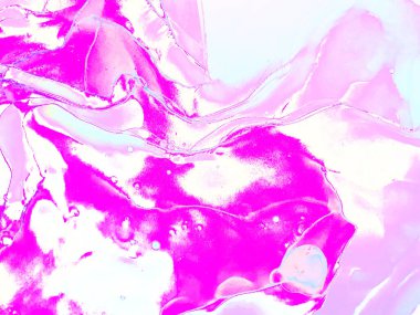 Sihirli peri tasarımlı, mavi, pembe, mavi renkli güzel bir karikatür. Parlak resim. Çizgi film duvar kâğıdı. Zarif dekorasyon.