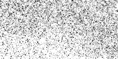 Beyaz arka planda gümüş konfeti noktası. Lüks şenlik geçmişi. Dekoratif unsur. Tasarım elementi. Vektör illüstrasyonu, EPS 10. 