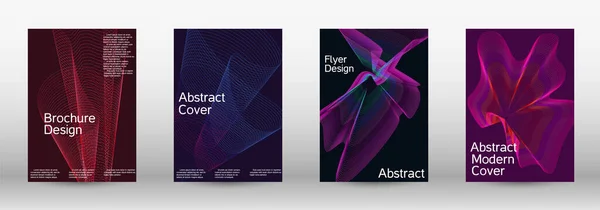 Plantilla Diseño Moderno Conjunto Cubiertas Abstractas Modernas Fondos Creativos Líneas — Archivo Imágenes Vectoriales