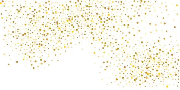 Beyaz arka planda altın puan konfetisi. Lüks şenlik geçmişi. Dekoratif unsur. Tasarım elementi. Vektör illüstrasyonu, EPS 10. 