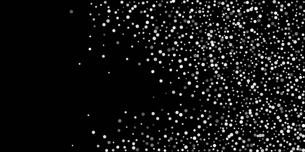 Siyah arka planda konfetilerin gümüş parlaklığı. Lüks şenlik geçmişi. Dekoratif unsur. Tasarım elementi. Vektör illüstrasyonu, EPS 10. 