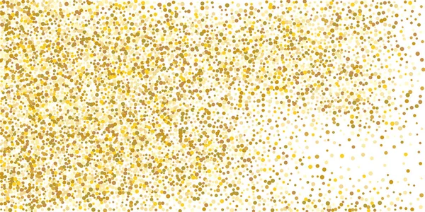 白い背景に金色の点のコンフェッティ 光沢のある粒子の落下のイラスト 装飾的な要素 デザインの要素 ベクターイラスト Eps — ストックベクタ