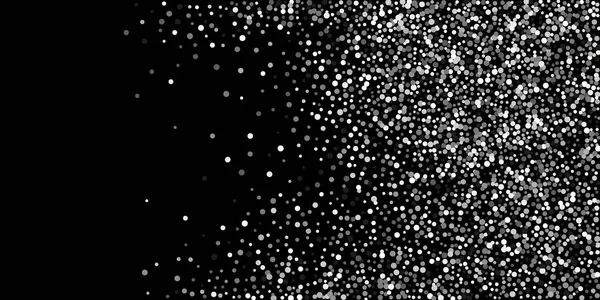 Siyah arka planda gümüş konfeti noktası. Lüks şenlik geçmişi. Dekoratif unsur. Tasarım elementi. Vektör illüstrasyonu, EPS 10. 