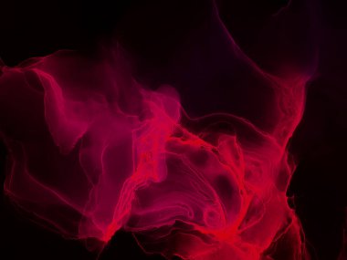 Suluboya girdap. Organik ince tuval. Arka planda güzel bir duman soyutlaması. Alkol mürekkebi. Soyut Ruhsal Akışkan.