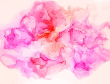 Kadın alkol mürekkebi. Kız için yumuşak bir arka plan. Modern bir kavram. Pembe tatil parşömeni. Pembe Eğlence Akışı. Şarap kadın alkol mürekkebi. 