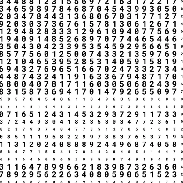 Diseño Moderno Fondo Pantalla Digital Los Números Están Dispersos Caóticamente — Archivo Imágenes Vectoriales