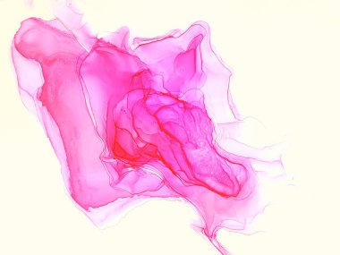 Kadın alkol mürekkebi. Kız için yumuşak bir arka plan. Modern bir kavram. Pembe tatil parşömeni. Pembe Eğlence Akışı. Şarap kadın alkol mürekkebi.