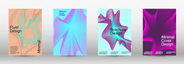 Cubre Diseño Artístico Conjunto Cubiertas Abstractas Modernas Plantilla Futurista Futura — Archivo Imágenes Vectoriales