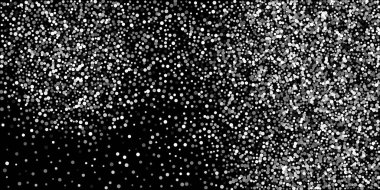 Siyah arka planda konfetilerin gümüş parlaklığı. Lüks arkaplan.