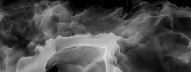 Tek renkli Alkol Mürekkebi. Kömür deseni. Gümüş kompozisyon. Dekorasyon tasarımı için gri tonlu suluboya ile klasik çizim. Modern sanat. Gümüş lekeli yüzey. Soyut yazdırma.